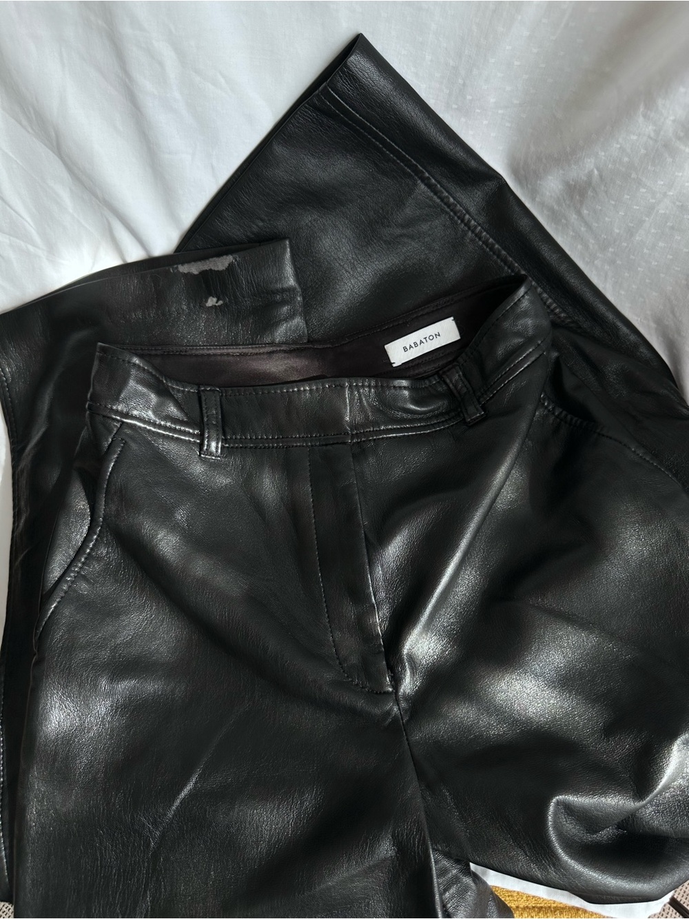 Babaton Aritzia faux leather pants xs